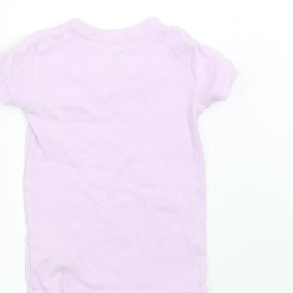 Gap Girls Purple   Basic T-Shirt Size 2 Years  - butterflies