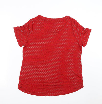 Womens UK Size 12 Love tees Red Basic T-Shirt