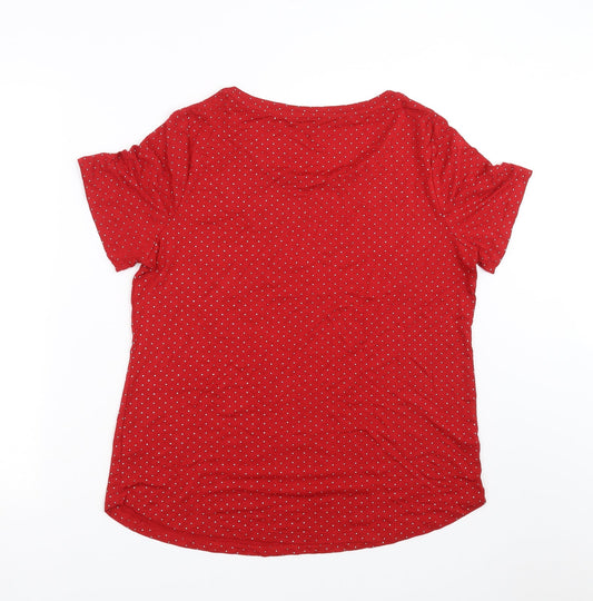 Womens UK Size 12 Love tees Red Basic T-Shirt