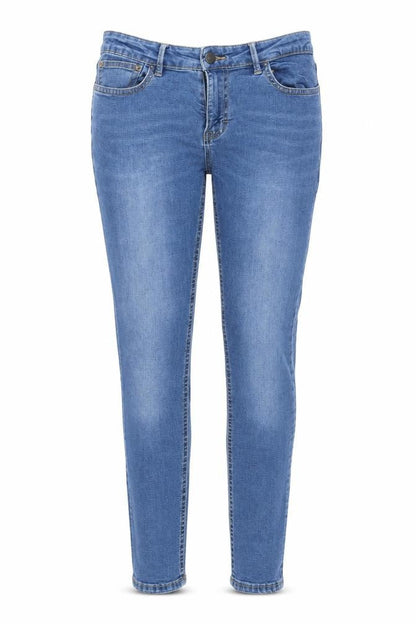 Womens UK Size 14 Waven Extra-Slim Fit Skinny Blue Jeans
