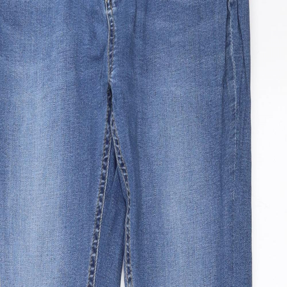 Womens UK Size 14 Waven Extra-Slim Fit Skinny Blue Jeans