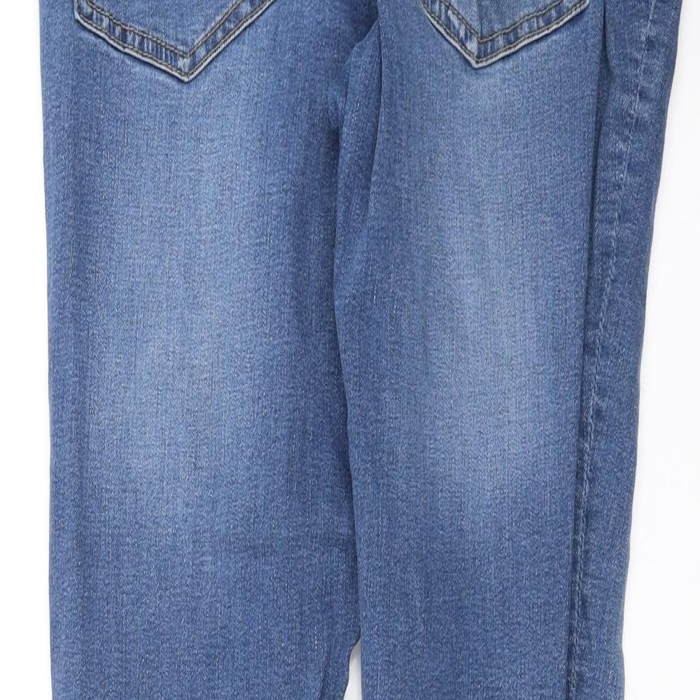 Womens UK Size 14 Waven Extra-Slim Fit Skinny Blue Jeans