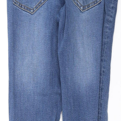 Womens UK Size 14 Waven Extra-Slim Fit Skinny Blue Jeans