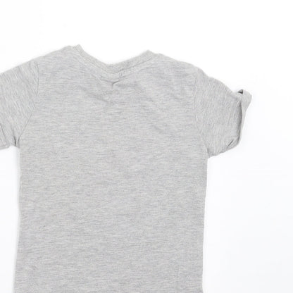 Disney Baby Grey   Basic T-Shirt Size 12-18 Months  - mickey mouse