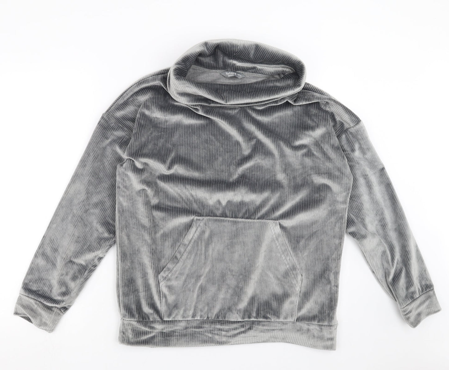 Nutmeg Womens Grey Striped  Pullover Jumper Size 12