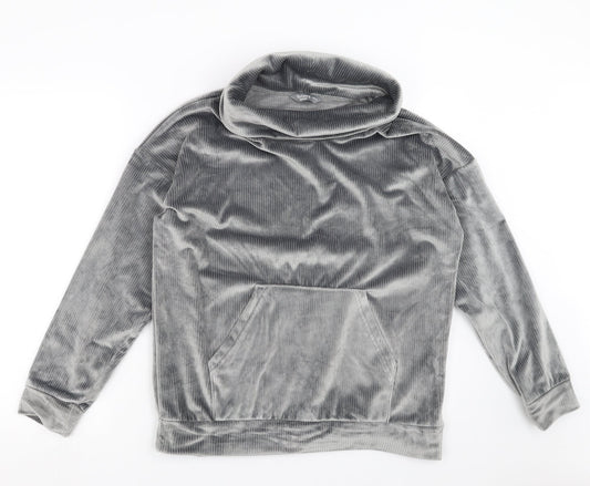 Nutmeg Womens Grey Striped  Pullover Jumper Size 12