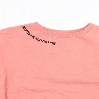 Topshop Womens Pink   Pullover Sweatshirt Size 10