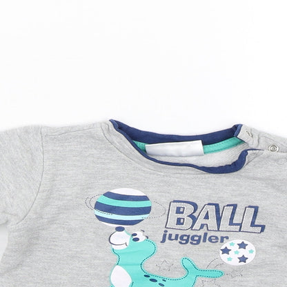 Ergee Baby Grey   Pullover Jumper Size 6-9 Months  - Seal