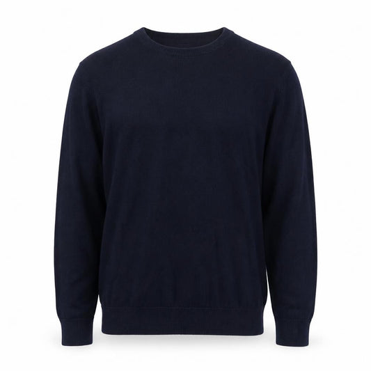 Front view of ACW men’s blue jumper, size L