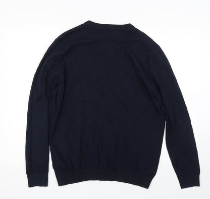 Back view of ACW men’s blue jumper, size L