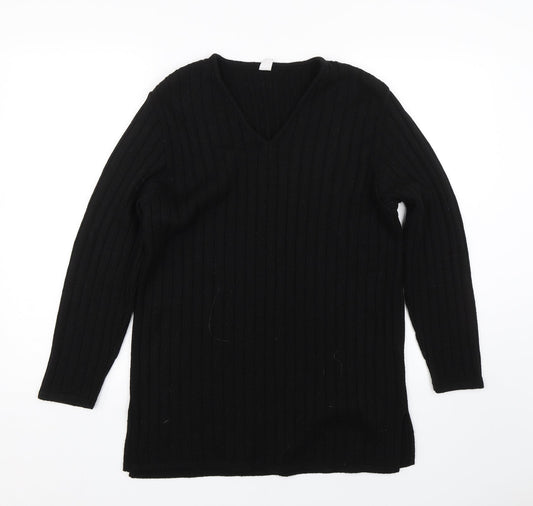 Womens UK Size 10 Preworn Black Pullover Jumper