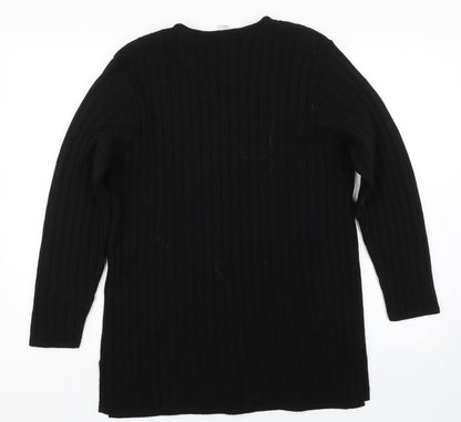 Womens UK Size 10 Preworn Black Pullover Jumper