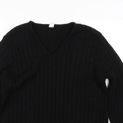 Womens UK Size 10 Preworn Black Pullover Jumper