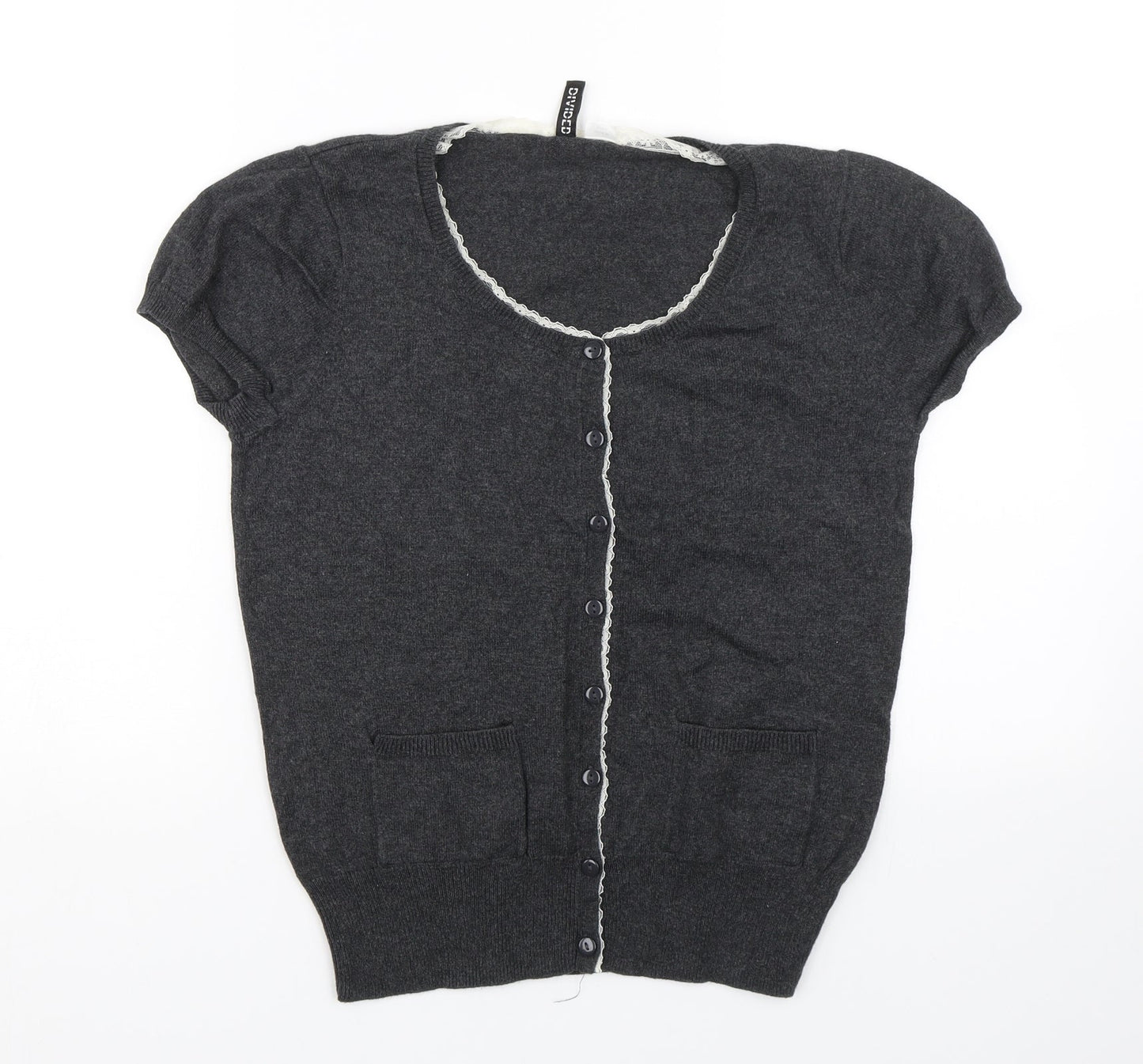 Womens UK Size 12 H&M Grey Cardigan Jumper