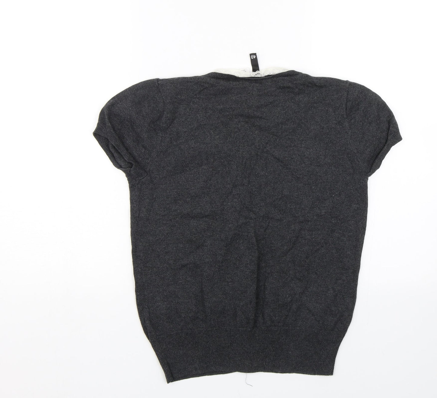 Womens UK Size 12 H&M Grey Cardigan Jumper