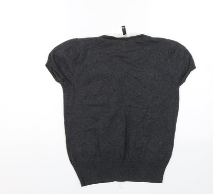 Womens UK Size 12 H&M Grey Cardigan Jumper