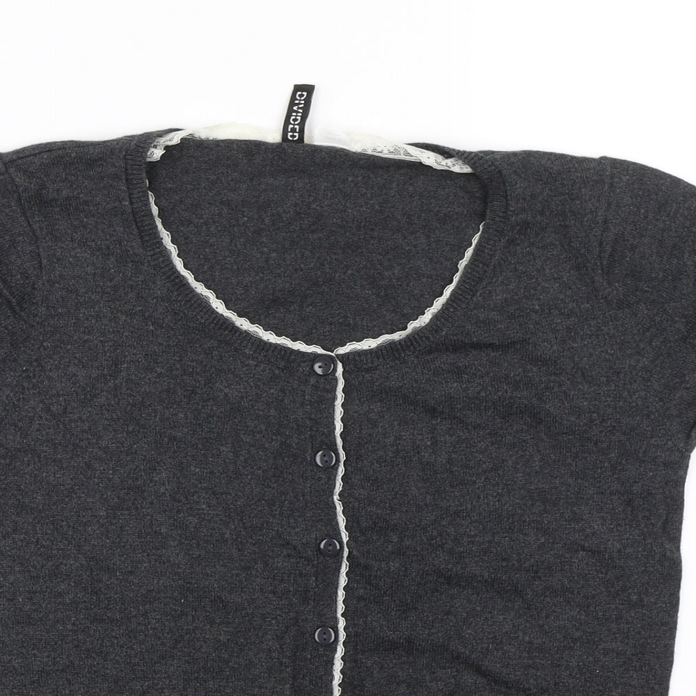Womens UK Size 12 H&M Grey Cardigan Jumper