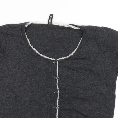 Womens UK Size 12 H&M Grey Cardigan Jumper