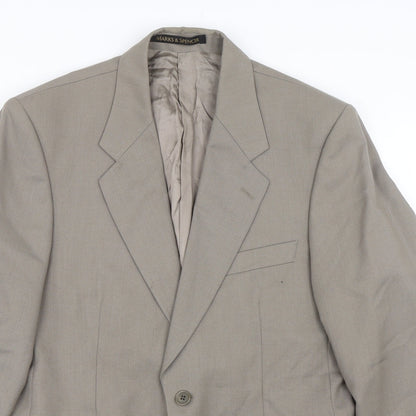 Mens UK Size 36 M&S Regular Brown Suit Jacket