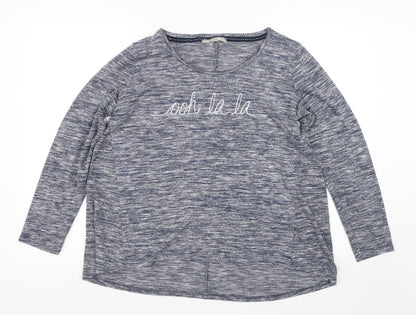 George Womens Blue Striped  Pullover Jumper Size 16