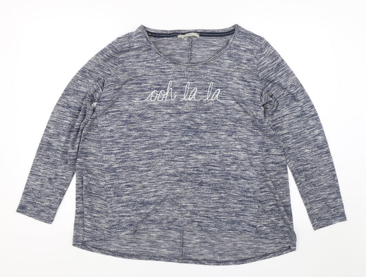 George Womens Blue Striped  Pullover Jumper Size 16