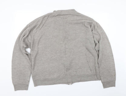 Premier man Mens Brown Argyle/Diamond  Full Zip Jumper Size XL