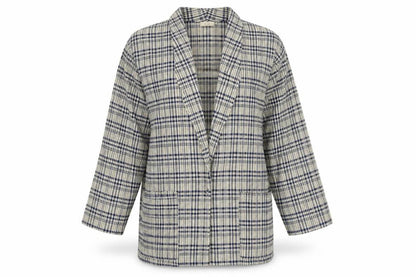 Coppernob Womens Brown Check  Jacket Suit Top Size 12
