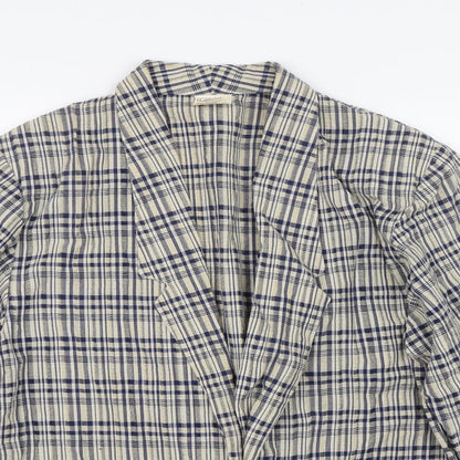 Coppernob Womens Brown Check  Jacket Suit Top Size 12