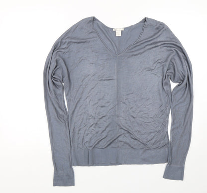 Womens UK Size XS M&S Blue Pullover Jumper
