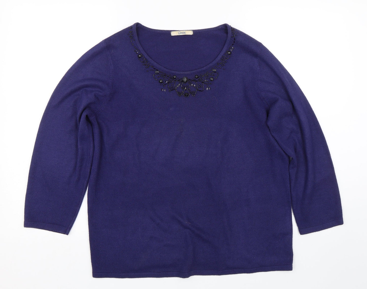 Womens UK Size 18 M&S Purple Pullover Jumper