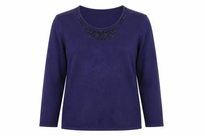 Womens UK Size 18 M&S Purple Pullover Jumper
