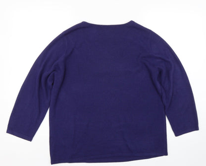 Womens UK Size 18 M&S Purple Pullover Jumper