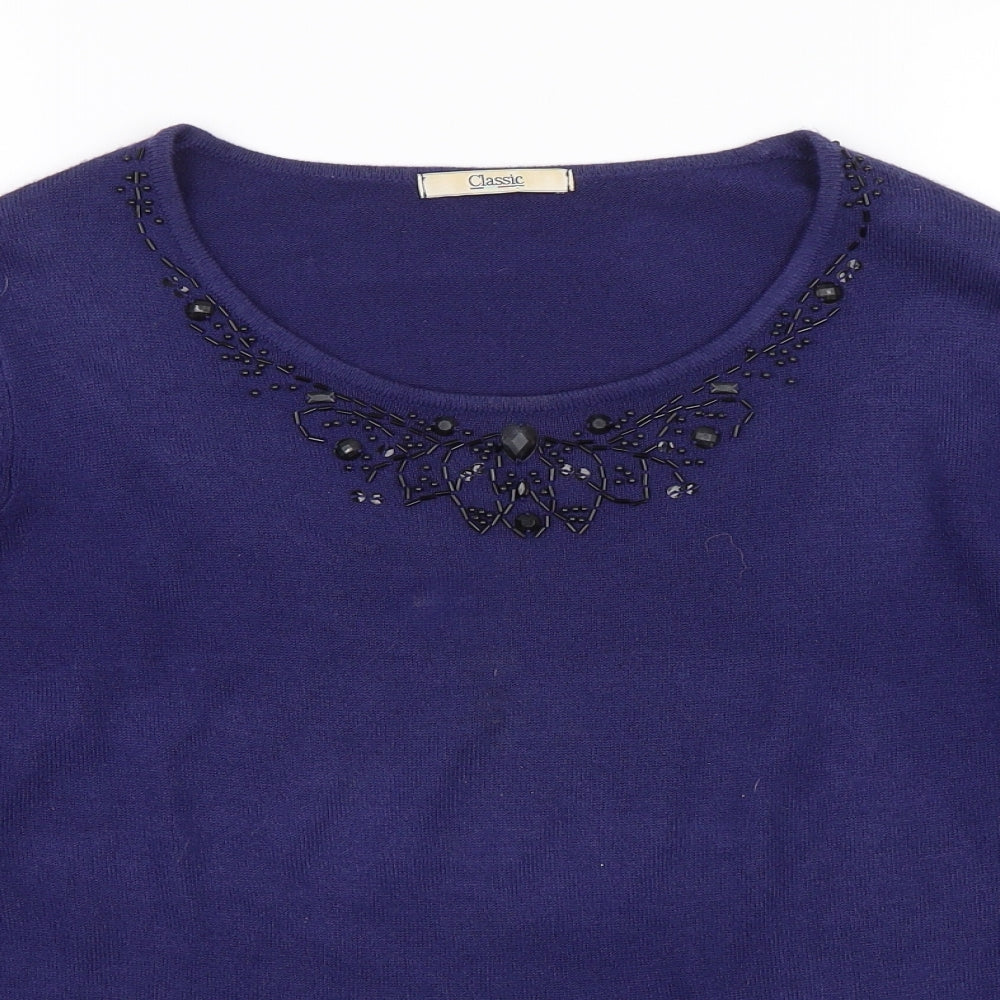 Womens UK Size 18 M&S Purple Pullover Jumper