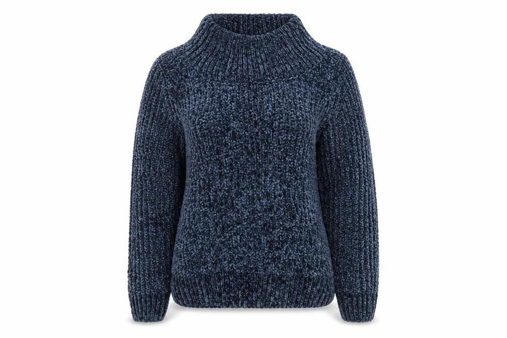 Womens UK Size 8 Nutmeg Blue Pullover Jumper