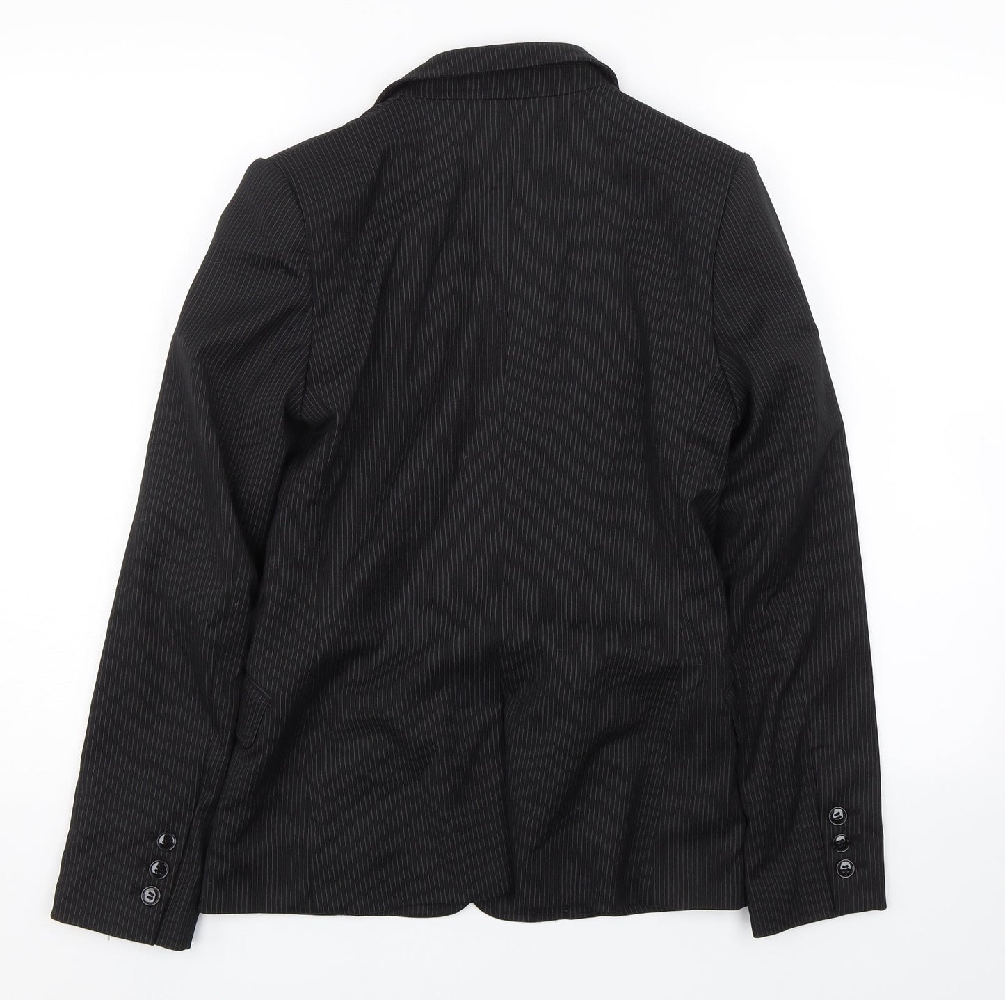 H&M Womens Black Striped  Jacket Suit Size 6