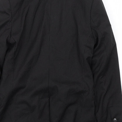 H&M Womens Black Striped  Jacket Suit Size 6