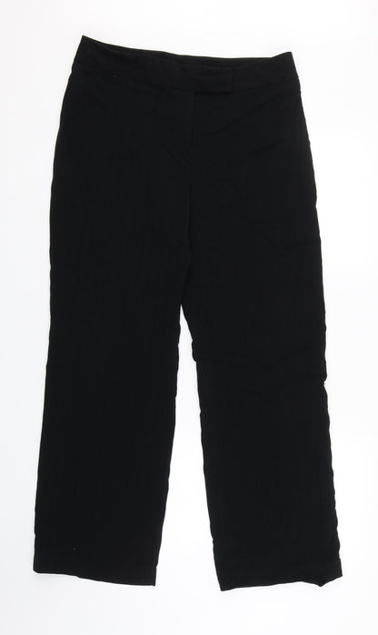 Womens UK Size 14 AMARANTO Regular Fit  Black Trousers