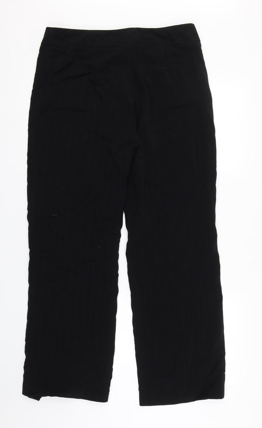 AMARANTO Womens Black Striped  Trousers  Size 14 L29 in