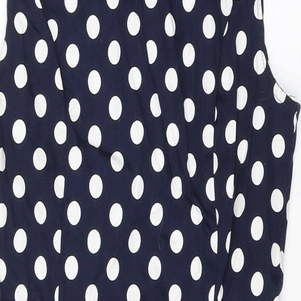 AX Paris Womens Blue Polka Dot  T-Shirt Dress  Size 8