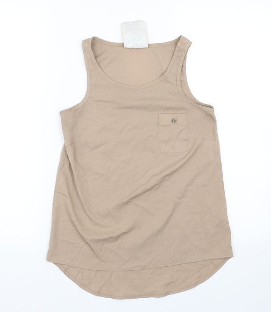 Womens UK Size 6 Atmosphere Brown Basic Tank