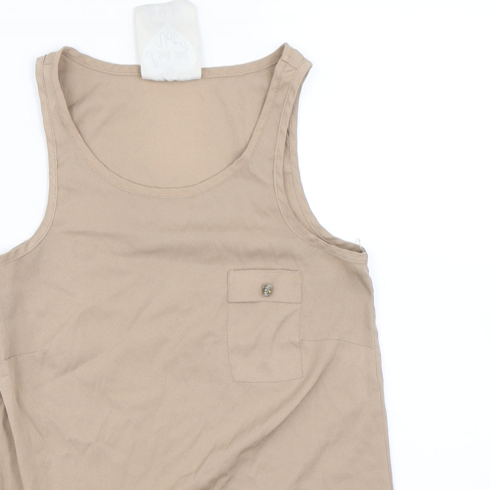 Womens UK Size 6 Atmosphere Brown Basic Tank