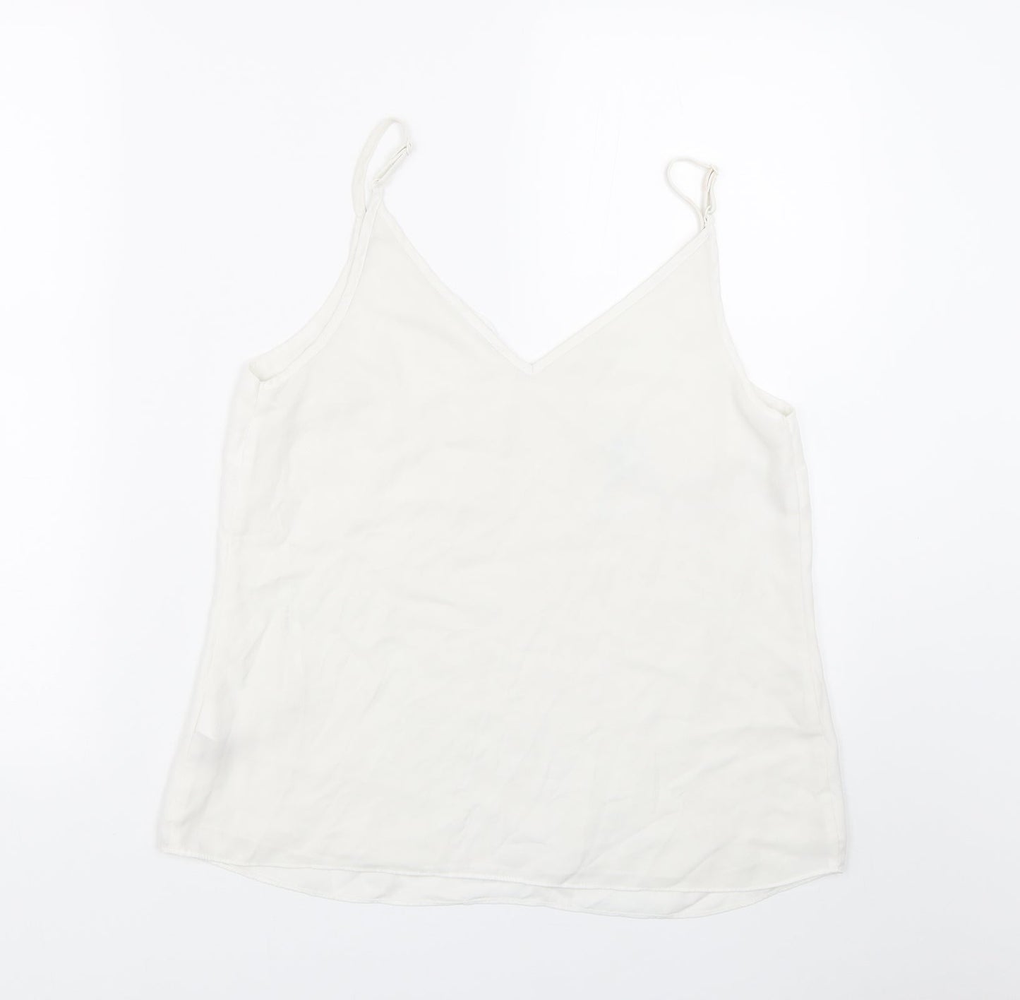 Primark Womens White   Cropped Tank Size 10