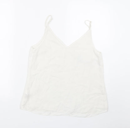Primark Womens White   Cropped Tank Size 10