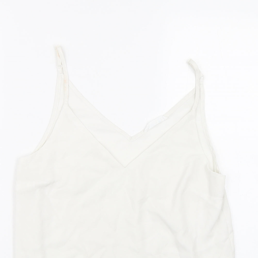 Primark Womens White   Cropped Tank Size 10
