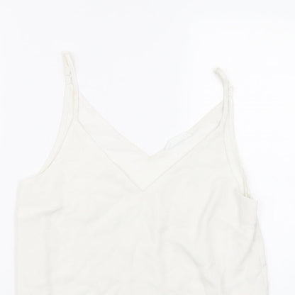 Primark Womens White   Cropped Tank Size 10