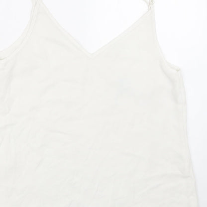 Primark Womens White   Cropped Tank Size 10