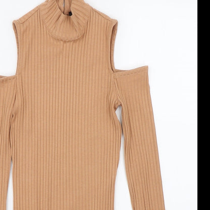 Womens UK Size S Forever21 Brown Wrap T-Shirt