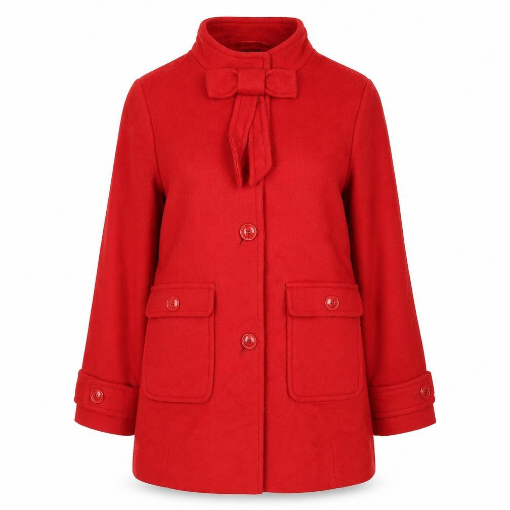 Next Womens Red   Overcoat Coat Size M