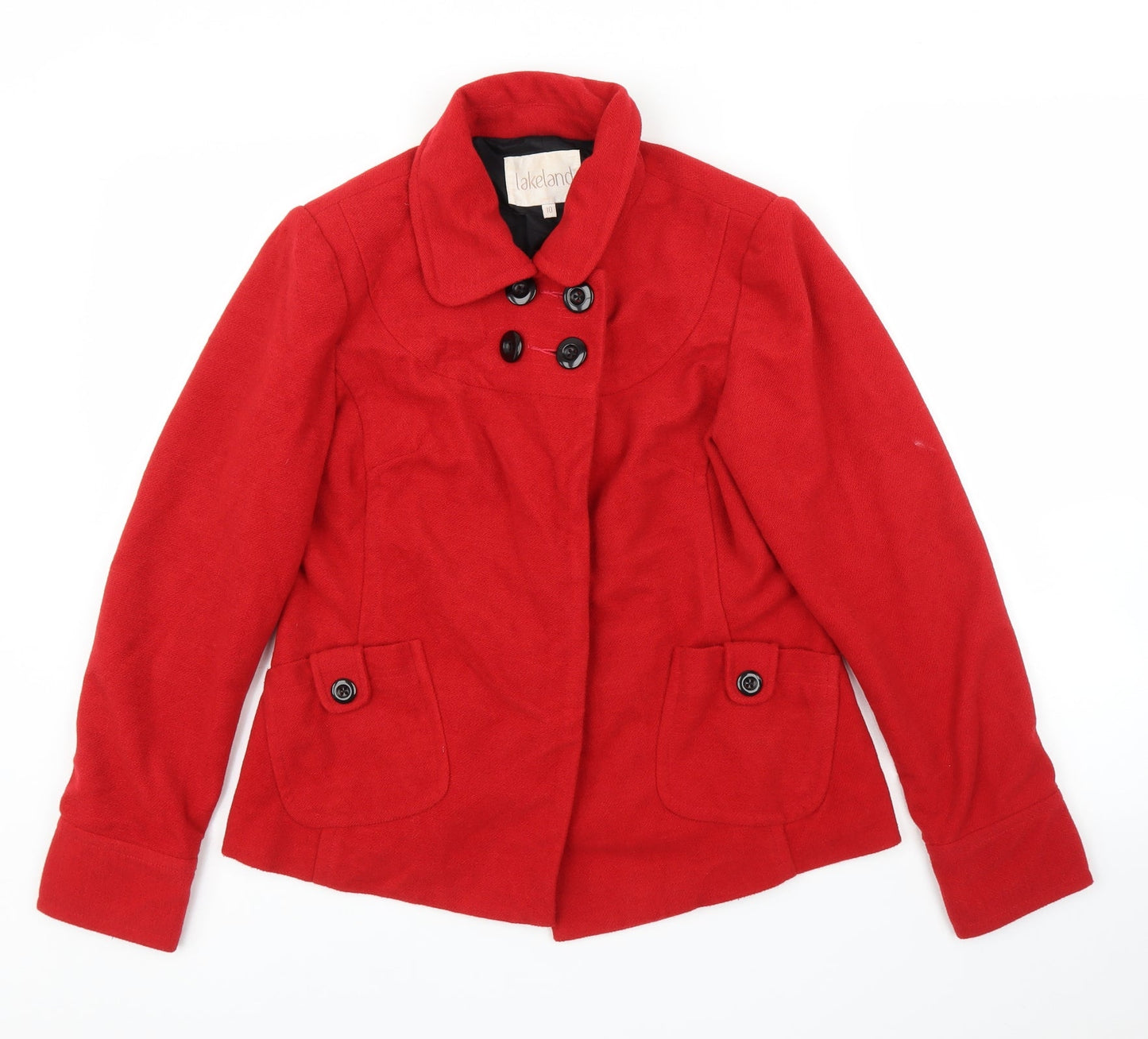 Lakeland Womens Red   Overcoat Coat Size 10