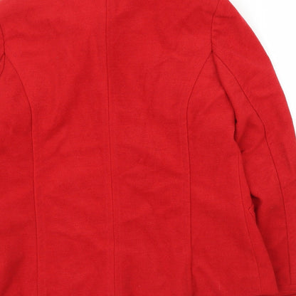 Lakeland Womens Red   Overcoat Coat Size 10